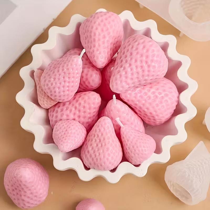 Strawberry Silicone Candle Mol - Soap Making Ins review and price