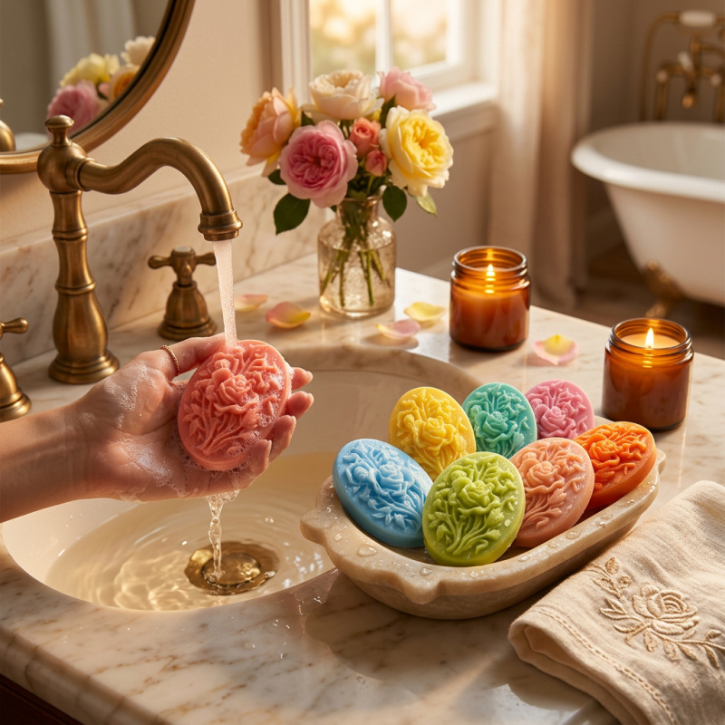 4 Silicone mold with flower sh - Soap Making Ins review and price